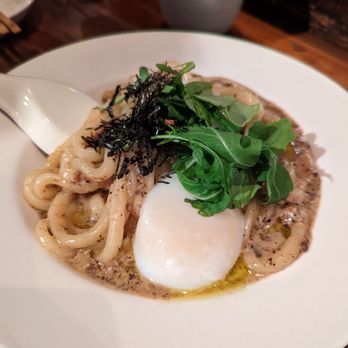 Kingyo - Creamy udon carbonara - Japanese Near Me - Vancouver, British Columbia Kingyo - Creamy udon carbonara - Japanese Near Me - Vancouver, British Columbia