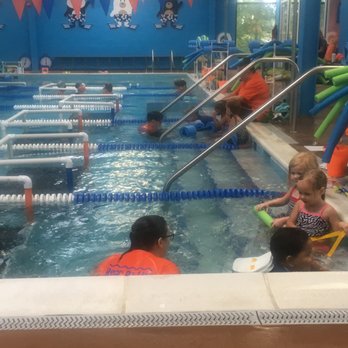 Bear Paddle Swim School - Marlton - View from the parent bench - I like being able to see all 3 kids at the same time :-) - Swimming Lessons/Schools Near Me - Marlton, New Jersey