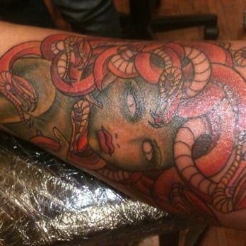 Studio One Chicago - The finished Medusa 10/06/10 - Tattoo Near Me - Chicago, Illinois