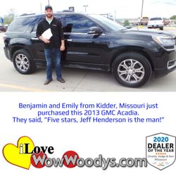 Woody's Automotive Group - Benjamin and Emily just purchased a new to them whip, congratulations to the both of you! 🎉