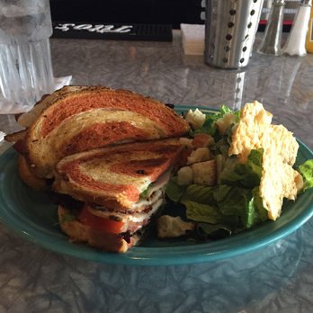 Over the Counter - Turkey club with Caesar salad - New American Near Me - Worthington, Ohio