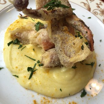 Dar Sor Olimpio al Drago - Tempura fried octopus with a purée- yum! - Roman Near Me - Rome, RM Dar Sor Olimpio al Drago - Tempura fried octopus with a purée- yum! - Roman Near Me - Rome, RM
