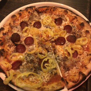 Matchbox - Meat pizza with banana peppers. - Pizza Near Me - Charlottesville, Virginia
