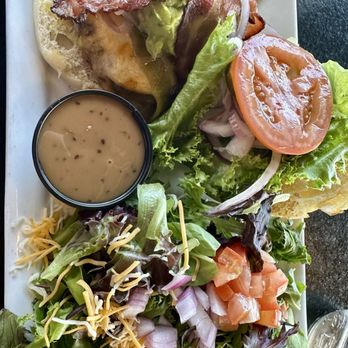 Haunted Hamburger - Burger & side salad - Burgers Near Me - Jerome, Arizona Haunted Hamburger - Burger & side salad - Burgers Near Me - Jerome, Arizona