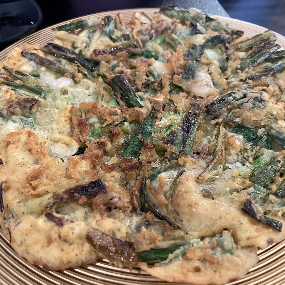 The Stone House - Seafood pancake. So good. Put it in your mouth. - Korean Near Me - Mesa, Arizona The Stone House - Seafood pancake. So good. Put it in your mouth. - Korean Near Me - Mesa, Arizona