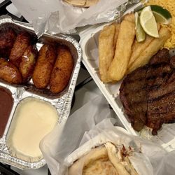 Doña Cecy's Pupuseria - Pupusas, carne asada, plantains