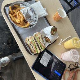 Classic cheeseburger, Polly cheese stake and California sandwich Classic cheeseburger, Polly cheese stake and California sandwich