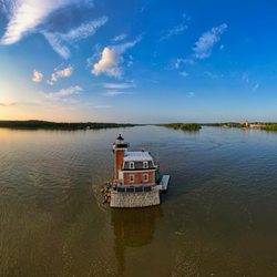 Hudson Athens Lighthouse - Hudson Athens Lighthouse taken by Drone Shot Media https://www.DroneShotMedia.com