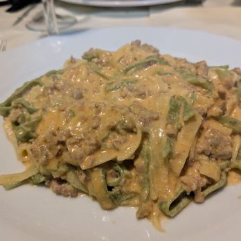 Osteria Nonna Gina - Tagliatelle with funghi e salchicia - Tuscan Near Me - Siena, SI