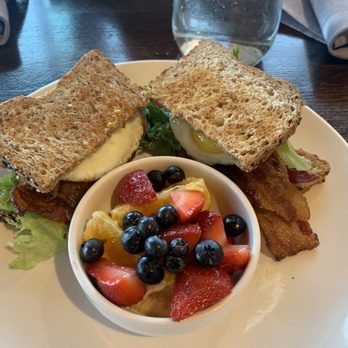 Brunch & Sip - Bacon egg lettuce tomato sandwich with a side of fresh fruit - Coffee & Tea Near Me - Phoenix, Arizona Brunch & Sip - Bacon egg lettuce tomato sandwich with a side of fresh fruit - Coffee & Tea Near Me - Phoenix, Arizona