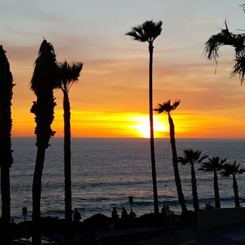 Pacific Terrace Hotel - Enjoying our last night from the patio. Sunsets are so sweet! - San Diego, CA