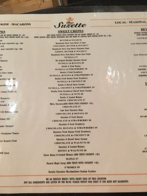 Menu photo 4 Bar Suzette New York, NY