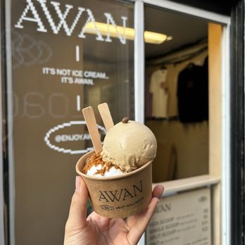 AWAN - Split scoop: balinese vanilla w/ gula jawa and Dayglow coffee - Ice Cream & Frozen Yogurt Near Me - West Hollywood, California AWAN - Split scoop: balinese vanilla w/ gula jawa and Dayglow coffee - Ice Cream & Frozen Yogurt Near Me - West Hollywood, California