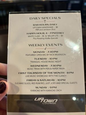 Menu photo 1 Uptown Lounge Chicago, IL