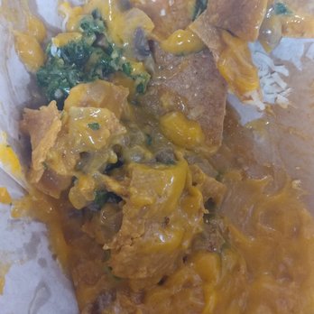 Cheddr Wheel - This was what became of my nachos that were drenched in cheese...yuck! - Food Trucks Near Me - Long Beach, California