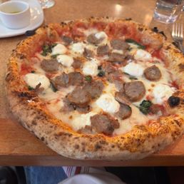My 12" Casertana, a delicious sausage pizza that's enough for two (people or meals).