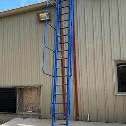 Solid Metal Works - Fabricated and painted Industrial Ladder