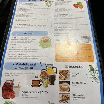 La palma - the menu of a restaurant - Mexican Near Me - Laurel, Mississippi