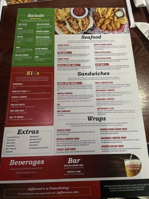 Menu photo 1 Jefferson's Joplin, MO Menu photo 1 Jefferson's Joplin, MO
