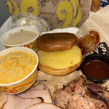 Dickey's Barbecue Pit - Turkey and pork was good and not dry.Mac was good. It's not Texas bbq, but it's pretty good. - Barbeque Near Me - Baton Rouge, Louisiana