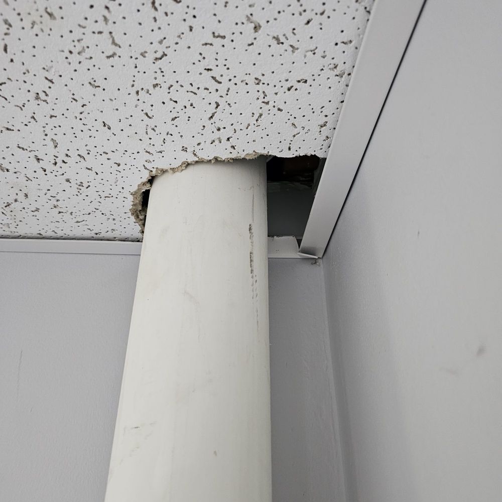 Certified Radon Solutions - Ruined ceiling tiles cut by Steve - Home Inspectors Near Me - Mansfield, Massachusetts