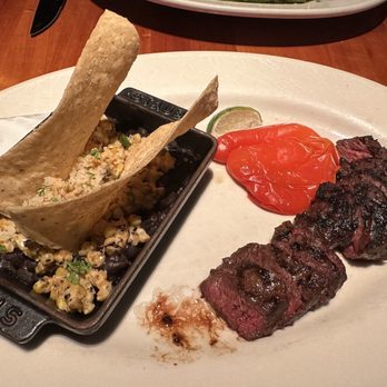 Third and Hollywood - Hanger steak, with a few bits missing bc it was too delicious to wait. - New American Near Me - Columbus, Ohio Third and Hollywood - Hanger steak, with a few bits missing bc it was too delicious to wait. - New American Near Me - Columbus, Ohio