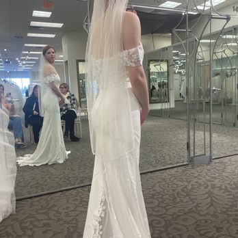 David's Bridal - my sister trying on her dress that she loved and look beautiful in - Bridal Near Me - Pinole, California