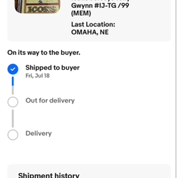 Omaha Postal Distribution Center - Sports card 7 x 11 envelooe
