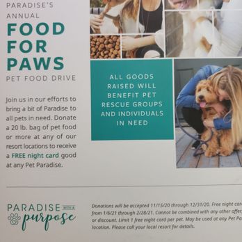 Pet Paradise Oakleaf - Flyer for the Food For Paws :) - Pet Boarding Near Me - Middleburg, Florida Pet Paradise Oakleaf - Flyer for the Food For Paws :) - Pet Boarding Near Me - Middleburg, Florida