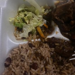 rice, beef, beans, and lettuce rice, beef, beans, and lettuce