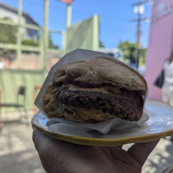 Just What I Kneaded - Vegetarian sausage egg cheese biscuit - Vegan Near Me - Los Angeles, California Just What I Kneaded - Vegetarian sausage egg cheese biscuit - Vegan Near Me - Los Angeles, California