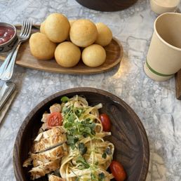 Fettuccini pasta with chicken Fettuccini pasta with chicken