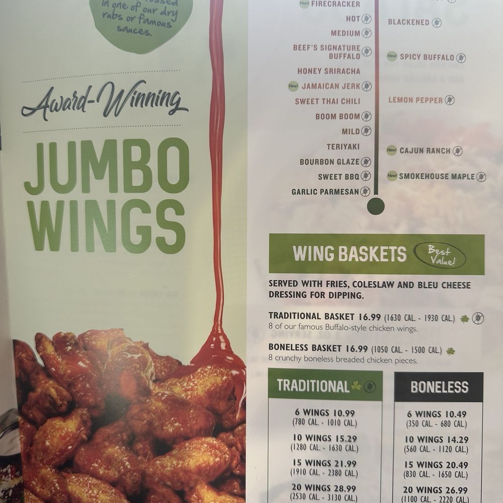 Beef 'O' Brady's - Menu - Pubs Near Me - Helena, Alabama Beef 'O' Brady's - Menu - Pubs Near Me - Helena, Alabama