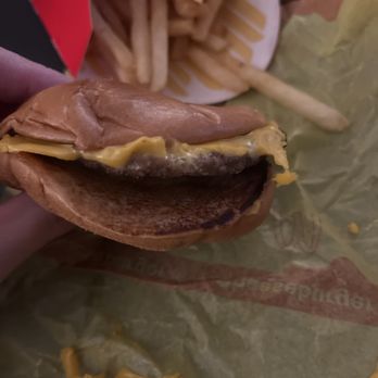 McDonald's - It literally looks like they stomped it. - Fast Food Near Me - Loma Linda, California