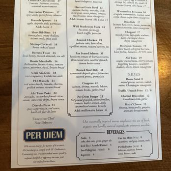 Per Diem - Transit Center - Dinner menu - New American Near Me - San Francisco, California Per Diem - Transit Center - Dinner menu - New American Near Me - San Francisco, California