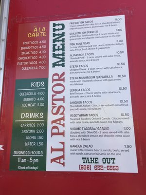 Menu photo 4 Al Pastor Kapaa, HI