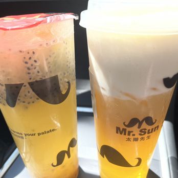 Mr. Sun - Pleasanton - Pineapple green tea w basil seeds and sweet foam milk tea - Bubble Tea Near Me - Pleasanton, California Mr. Sun - Pleasanton - Pineapple green tea w basil seeds and sweet foam milk tea - Bubble Tea Near Me - Pleasanton, California