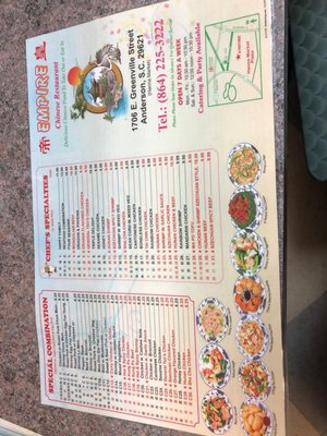 Menu photo 2 Empire Chinese Restaurant Anderson, SC