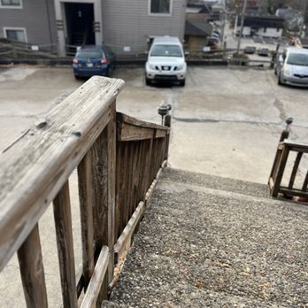 Hotel Nashville - Stairs down to parking lot. Careful of splinters if you need to hold the railing. - Hotels Near Me - Nashville, Indiana Hotel Nashville - Stairs down to parking lot. Careful of splinters if you need to hold the railing. - Hotels Near Me - Nashville, Indiana