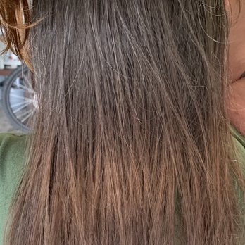 Glo Beauty Lounge - You can clearly see here that half of my hair didn't even get touched, even though I asked for my grey hair/roots to be covered. - Nail Salons Near Me - Washougal, Washington Glo Beauty Lounge - You can clearly see here that half of my hair didn't even get touched, even though I asked for my grey hair/roots to be covered. - Nail Salons Near Me - Washougal, Washington