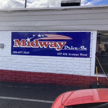 Midway West Drive-In - a sign for midway - Sandwiches Near Me - Huntington, West Virginia Midway West Drive-In - a sign for midway - Sandwiches Near Me - Huntington, West Virginia