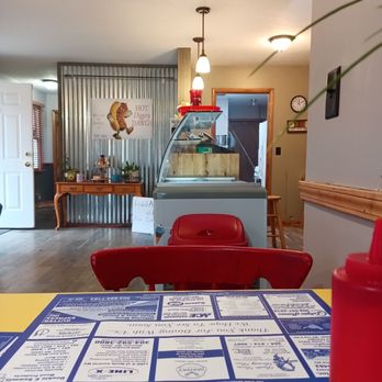 Hot Diggety Dawgs - a table with a hot dog on it - Hot Dogs Near Me - Salem, West Virginia