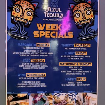Azul Tequila Mexican Restaurant - Weekly special are great - New Mexican Cuisine Near Me - Ocala, Florida Azul Tequila Mexican Restaurant - Weekly special are great - New Mexican Cuisine Near Me - Ocala, Florida