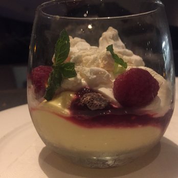 360 Restaurant - Lemon raspberry verrine - kind of like pudding but I recommend this - Canadian (New) Near Me - Toronto, Ontario