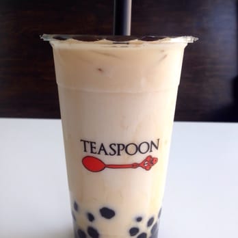 Teaspoon - Rose Milk Tea with Boba ($5) - Desserts Near Me - San Francisco, California Teaspoon - Rose Milk Tea with Boba ($5) - Desserts Near Me - San Francisco, California