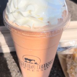 Blackberry white mocha frappe