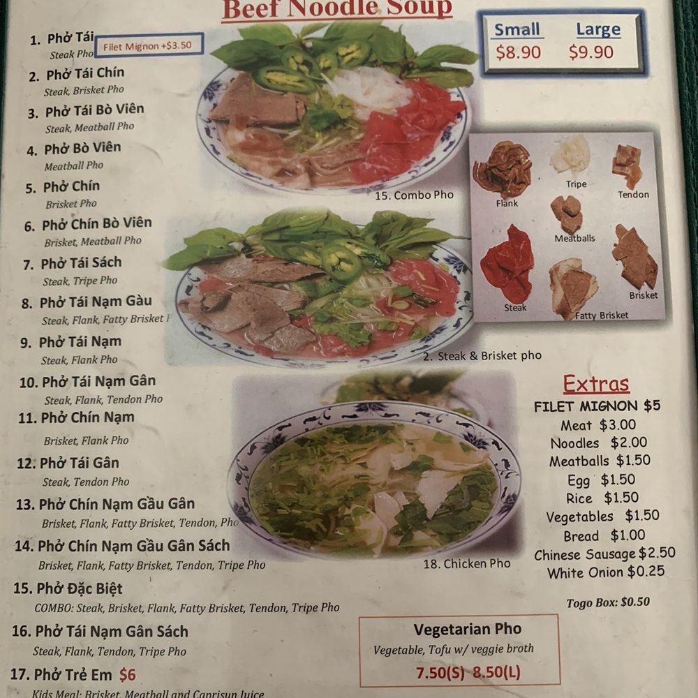 Pho Long Thinh - Menu - Vietnamese Near Me - San Jose, California