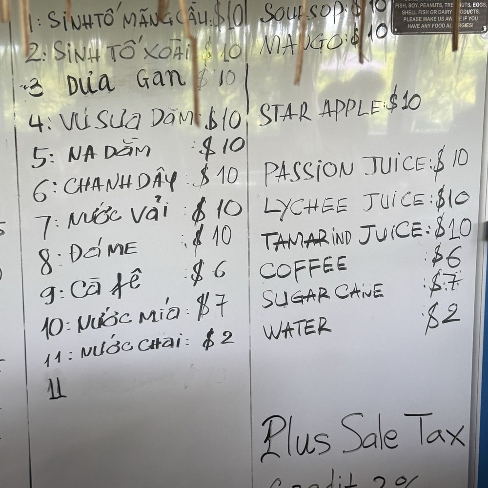 Vuon Xoai - Menu part 2 - Fruits & Veggies Near Me - Tampa, Florida Vuon Xoai - Menu part 2 - Fruits & Veggies Near Me - Tampa, Florida