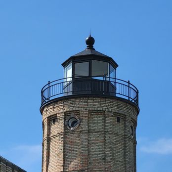 Old Mackinac Point Lighthouse - Top of the lighthouse - Landmarks & Historical Buildings Near Me - Mackinaw City, Michigan Old Mackinac Point Lighthouse - Top of the lighthouse - Landmarks & Historical Buildings Near Me - Mackinaw City, Michigan