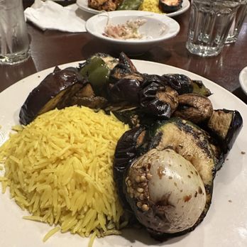 Cedar Palace - Vegetable Kabob Dinner Plate - Lebanese Near Me - Chicago, Illinois
